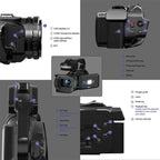 64MP 6K 18X Digital Zoom Ultra HD Video Camera With 4-Inch Touch Screen Camcorder, 6K 16G With Mic, 6K 32G With Mic