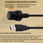 Male To Female 1m Car Boat Yacht Dashboard Extension AMAF Data Charging Connection Cable, USB3.0, USB2.0