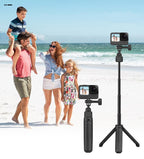 19-43cm Mini Handheld Selfie Stick Tripod with 360-degree Rotating Ball Head for for DJI, Insta360, GoPro and Other Action Cameras, 2-claw version