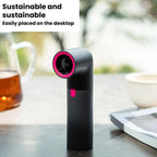F21 High Speed Curved Tube Fan Mini Turbo Portable Digital Display High-Power Handheld Fan