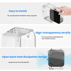 For Mac Mini M4 2024 Vertical Acrylic Desktop Stand Anti-Slip Storage Holder, For Mac Mini M4 Vertical