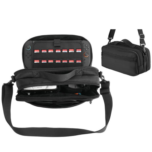 Carrying Case for Nintendo Switch 1 / 2 Protective Messenger Bag with Padded Compartment for Console, Controllers, and Accessories
