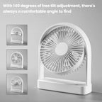 F3A Slim Mini Desk Fan Home USB Quiet Desktop Fan Portable Rechargeable Fan