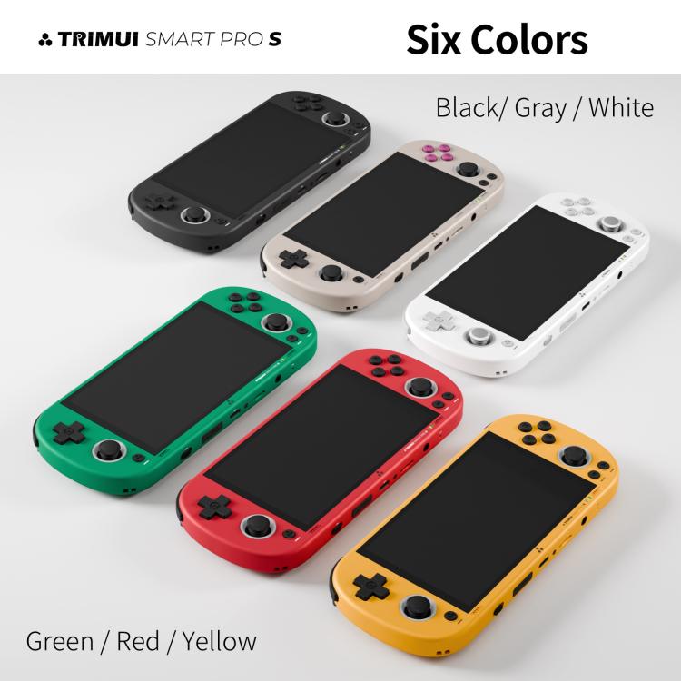 Trimui Smart Pro S Handheld Game Console 4.96-Inch IPS Screen TMR Joystick Allwinner A523 Processor, 64G, 128G, 256G
