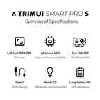 Trimui Smart Pro S Handheld Game Console 4.96-Inch IPS Screen TMR Joystick Allwinner A523 Processor, 64G, 128G, 256G