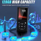 Compact Touchscreen MP3 Portable Player Bluetooth Walkman, 4GB, 8GB, 16GB, 32GB, 64GB