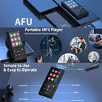 Compact Touchscreen MP3 Portable Player Bluetooth Walkman, 4GB, 8GB, 16GB, 32GB, 64GB