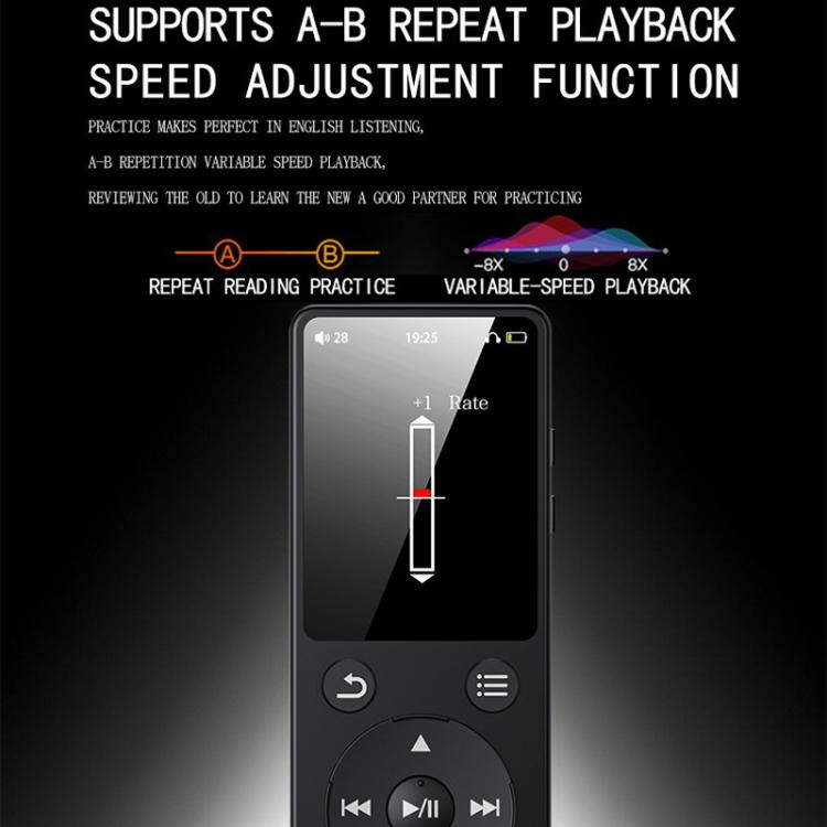 Music MP3 Player Listen Music Record Voice Read E-Books Bluetooth Portable Radio, 4GB, 8GB, 16GB, 32GB, 64GB