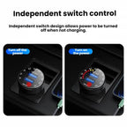 Car Cigarette Lighter LED Indicator USB Charger With Switch