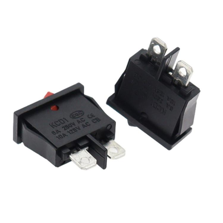 KCD1-110 10pcs Slim Flat Rocker Switch 2-Pin 2-Position Instrument Switch