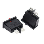 KCD1-110 10pcs Slim Flat Rocker Switch 2-Pin 2-Position Instrument Switch