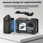 For DJI Osmo Action 3 / 4 / 5 Pro Camera Cage Shutter Grip