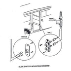 Automotive Universal Push-pull Sliding Door Lock Contact Electrode Switch