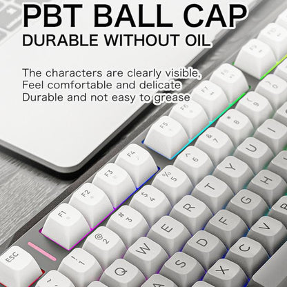 FREE WOLF M75 Russian Wireless Bluetooth Dual-Mode Mechanical Keyboard With PBT Gradient Caps and Display Screen