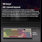 LANGTU T98 Bluetooth / Wireless / Wired Triple-Mode Mechanical Keyboard Hot-Swappable Full N-Key Rollover Gaming Keyboard, Nitro Player Blue Switch 5000mAh, Nitro Player Red Switch 5000mAh, Nitro Player Starfall Switch 10000mAh                         ...