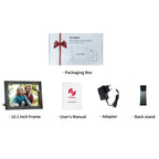 MSR-F1004 10.1 Inch WiFi-Enabled Auto-Rotating Smart Cloud Photo Frame IPS HD Touch Screen, US Plug, EU Plug