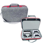 For PS5 Slim Console & Accessories Carrying Case with Headphone Compartment Double-Layer Storage Bag