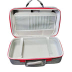 For PS5 Pro Console & Accessories Carrying Case with Headphone Compartment Double-Layer Storage Bag