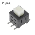 20pcs 5.8 X 5.8mm Tactile Switch Flat Head Dual-Row 6-Pin Power Button, Latching, Non-Latching