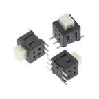 20pcs 5.8 X 5.8mm Tactile Switch Flat Head Dual-Row 6-Pin Power Button, Latching, Non-Latching