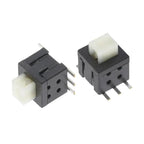 20pcs 5.8 X 5.8mm Tactile Switch Flat Head Dual-Row 6-Pin Power Button, Latching, Non-Latching