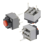10pcs Silent Tactile Switch 2-Pin Button For Mouse, 6 x 6 x 7.3mm