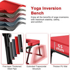 Foldable Yoga Inversion Bench Stand Yoga Chair for Balance Training, Core Strength Building, With T-shaped Cushion Black, With T-shaped Cushion Red, No Cushion Black, No Cushion Red