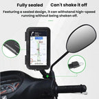 Fully Enclosed Waterproof Touchscreen-compatible Bicycle Motorcycle Phone Holder, Rearview Mirror Mount 6.7 inches, Handlebar Mount 6.7 inches, Rearview Mirror Mount 7.4 inches, Handlebar Mount 7.4 inches