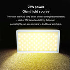Mamen 25W Full-Color RGB Camera Outdoor Live Streaming Fill Light, 25R