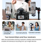 Button Wireless Lapel Microphone AI Noise Reduction With Hi-Fi Sound Quality Mobile Live Streaming Microphone, BOYA LINK3-02 Type-C