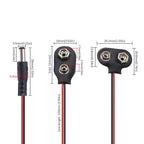 10pcs 9V Battery Clip With Wires Battery Holder Case, Type I Hard Buckle, Type I, Type T, Type I With DC Plug, Type T With DC Plug