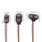 10pcs 9V Battery Clip With Wires Battery Holder Case, Type I Hard Buckle, Type I, Type T, Type I With DC Plug, Type T With DC Plug