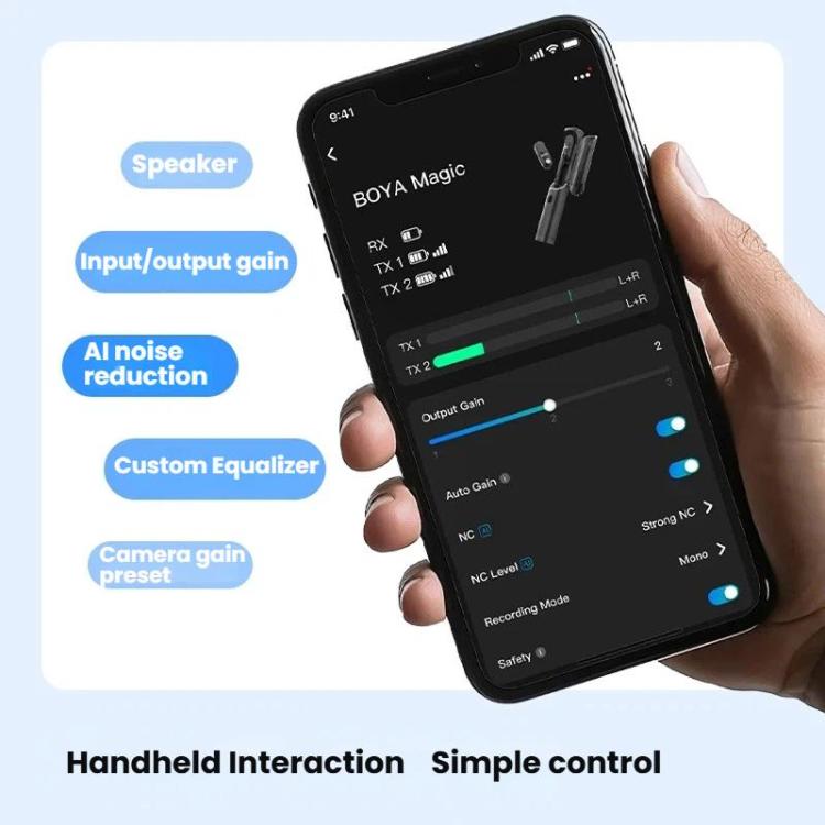 BOYA Magic 4 In 1 Flexible Wireless Lapel Microphone Live Streaming With Noise Reduction Interviews Desktop Mic, 07 Type-C 1 To 1 With Charging Case, 05 Type-C 1 To 2 With Charging Case, 02 3 Receivers+2 Transmitters+Charging Case