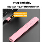 Rechargeable Red Laser Pointer Presentation Remote 100m Wireless Range With Magnetic USB Receiver
