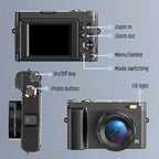 DC101 HD Retro Digital Camcorder Camera Portable Micro DSLR Camera, Single Camera, With 32G Memory Card, With 64G Memory Card, With 128G Memory Card