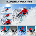 DC101 HD Retro Digital Camcorder Camera Portable Micro DSLR Camera, Single Camera, With 32G Memory Card, With 64G Memory Card, With 128G Memory Card