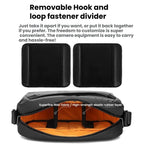 QISEMIAN Men Messenger Camera Bag Water-Resistant DSLR Photography Sling Bag With Removable Dividers & Tripod Mount