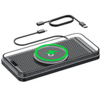 For Apple / Huawei / Xiaomi Qi Standard Car Magnetic Wireless Charging Anti-Slip Mat With Indicator Light, USB, Type-C