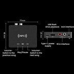 D11 Car Bluetooth 6.0 Audio Adapter NFC Bluetooth Receiver, D11