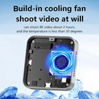 Blueendless M3NF M.2 NVMe Magnetic Hard Drive Enclosure PD100W Built-In Turbo Fan Solid-State Portable Hard Drive Enclosure, M3NF