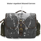 Waxed Canvas Camera Messenger Bag with Adjustable Dividers for DSLR Photography and Travel, L Dusty Yellow, L Army Green, L Deep Gray, S Army Green, S Dusty Yellow, S Deep Gray