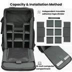 AK818 Waterproof Anti-Theft Dual-Shoulder Camera Bag Large-Capacity Photography Backpack