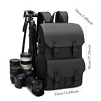 AK818 Waterproof Anti-Theft Dual-Shoulder Camera Bag Large-Capacity Photography Backpack