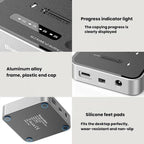 Blueendless SD08 Dual-Bay NVMe SSD Enclosure M.2 Offline Cloning Device 20Gbps High-Speed Solid-State Drive Case, US Plug, EU Plug, UK Plug