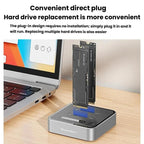 Blueendless SD08 Dual-Bay NVMe SSD Enclosure M.2 Offline Cloning Device 20Gbps High-Speed Solid-State Drive Case, US Plug, EU Plug, UK Plug