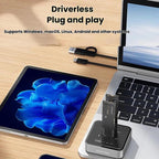 Blueendless SD08 Dual-Bay NVMe SSD Enclosure M.2 Offline Cloning Device 20Gbps High-Speed Solid-State Drive Case, US Plug, EU Plug, UK Plug