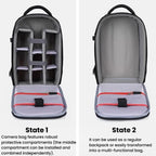 Waterproof Large-Capacity DSLR Camera Backpack Multi-Functional Lightweight Casual Bag, Waterproof Casual Bag