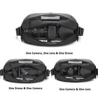 QISEMIAN Men Single Shoulder Camera Bag with Built-in Removable Dividers for Digital Equipment