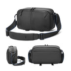 QISEMIAN Men Single Shoulder Camera Bag with Built-in Removable Dividers for Digital Equipment