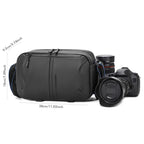 QISEMIAN Men Single Shoulder Camera Bag with Built-in Removable Dividers for Digital Equipment